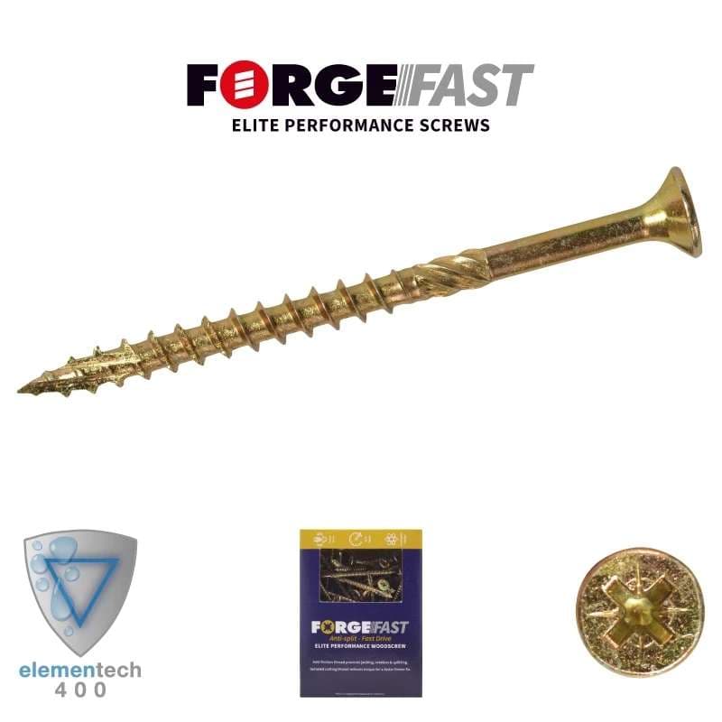 Forgefast FFP312Y Elite Fast-Start Woodscrews 3.0 X 12Mm (Box Of 200)