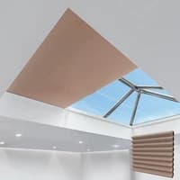 newblinds.co.uk Umber Blackout Electric Thermal Cellular Pleated Roof Lantern Blinds Cellular