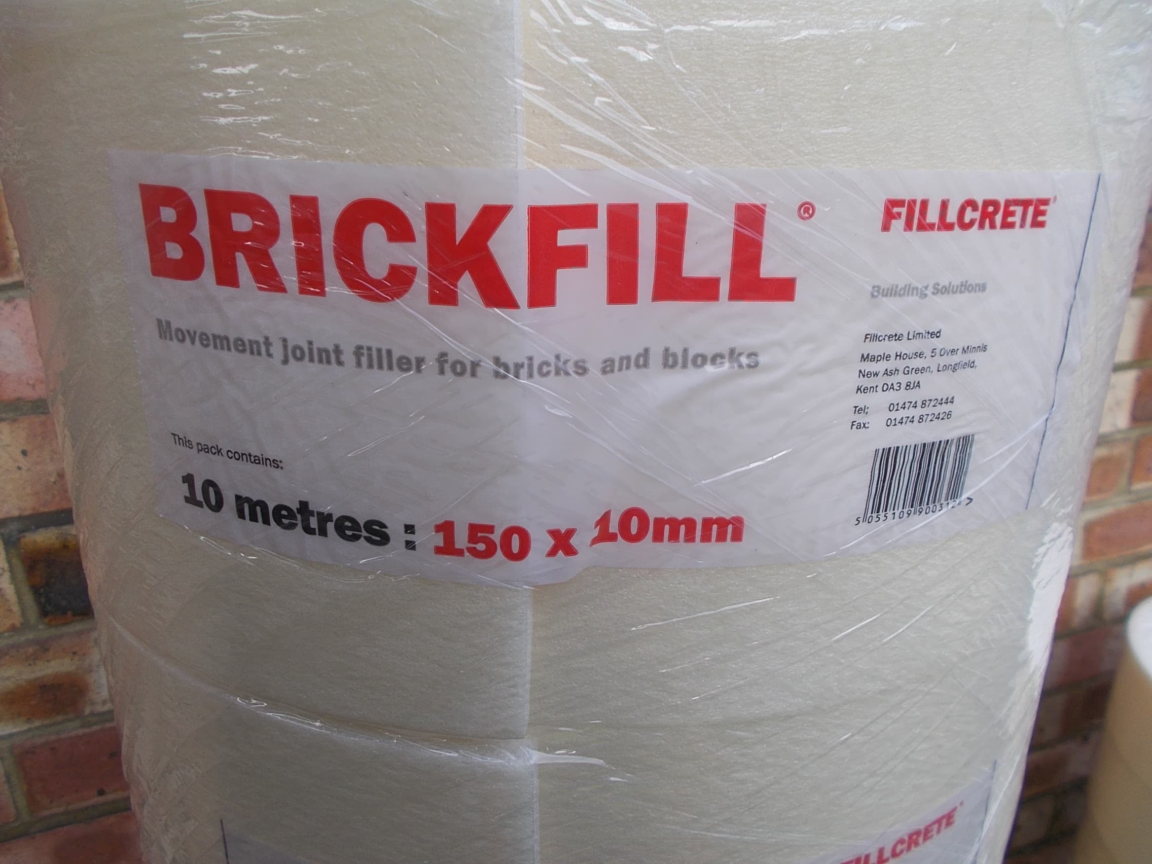Fillcrete Expansion Joint Brickfill Roll 12mm x 150mm x 10m