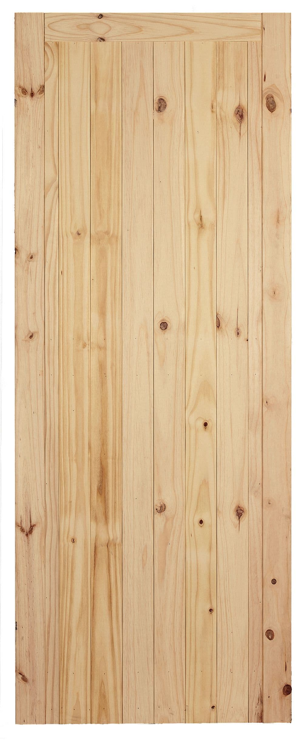 Plaut Brown Pine Redwood Framed Ledged Braced Door, 1981x838x44mm