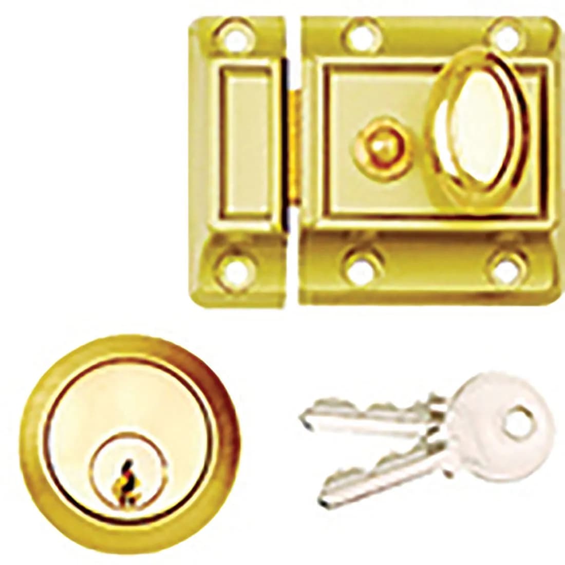 Traditional Night Latch Polished Brass 60Mm
