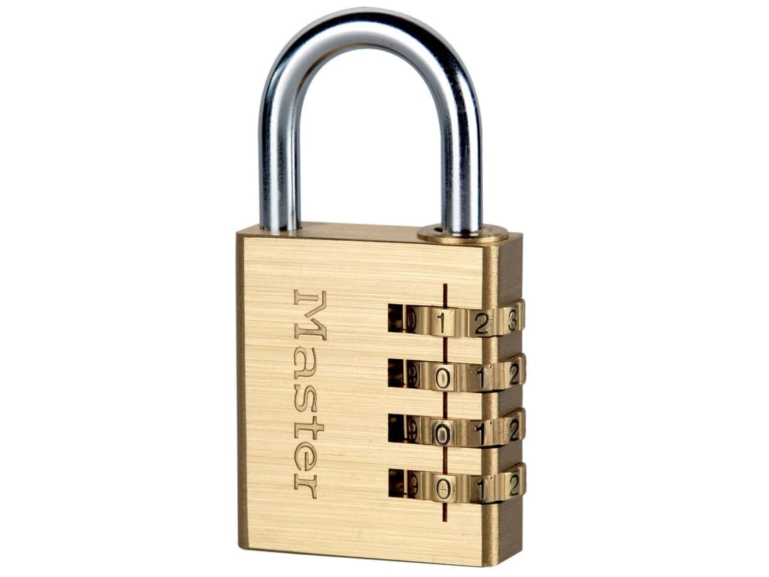 Master Lock Brass Finish 40mm 4-Digit Combination Padlock 604EURD