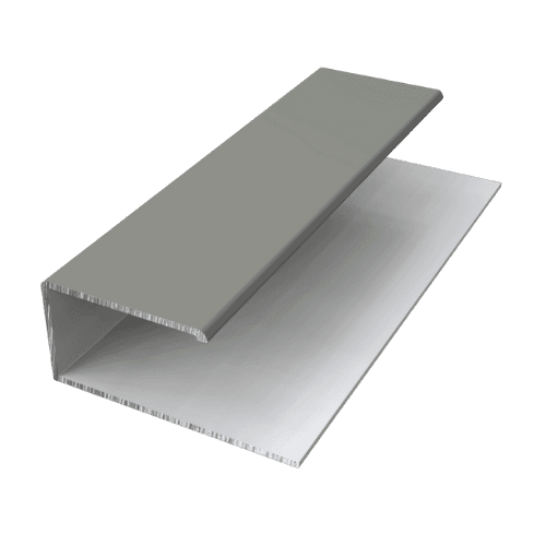 Naturale Cladding Aluminium J Edge Trim - 3mtr For Grey Cedar - Pack of 2