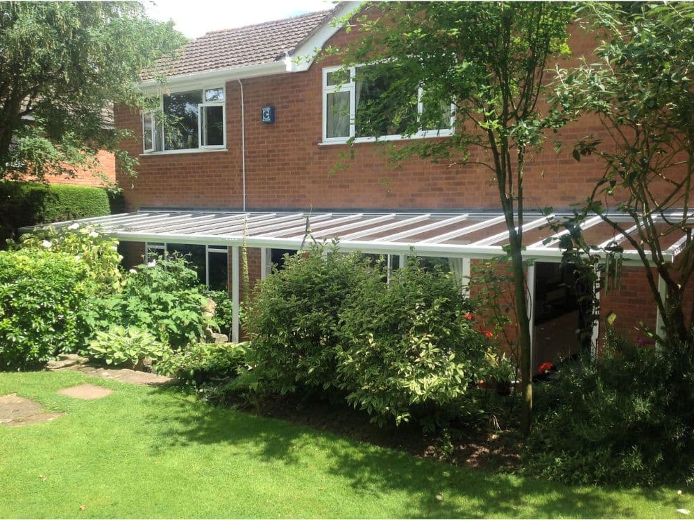 Simplicity 6 Aluminium Pergola / Veranda - 17000mm x 1000mm Rectangular - White