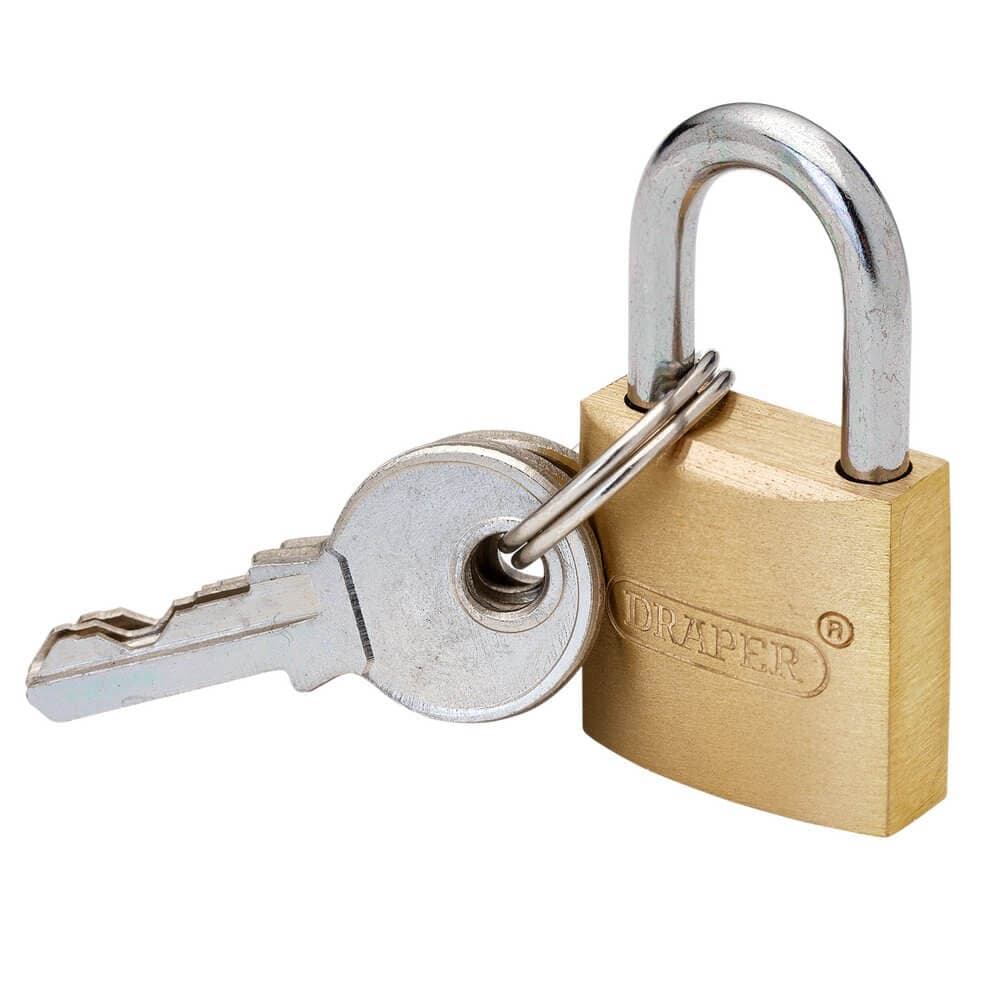 Draper Brass Cylinder Padlock 20Mm each 1 21725
