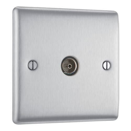 Screwless Flatplate Black Nickel 45A Cooker Control Unit With Switched 13A Power Socket Includes Power Indicators FBN70B-01