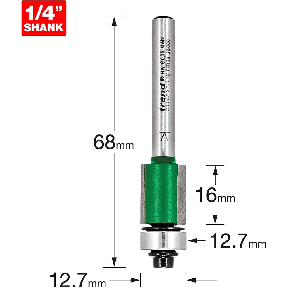 Trend CRAFTPRO Bearing Guided Trimmer Router Cutter