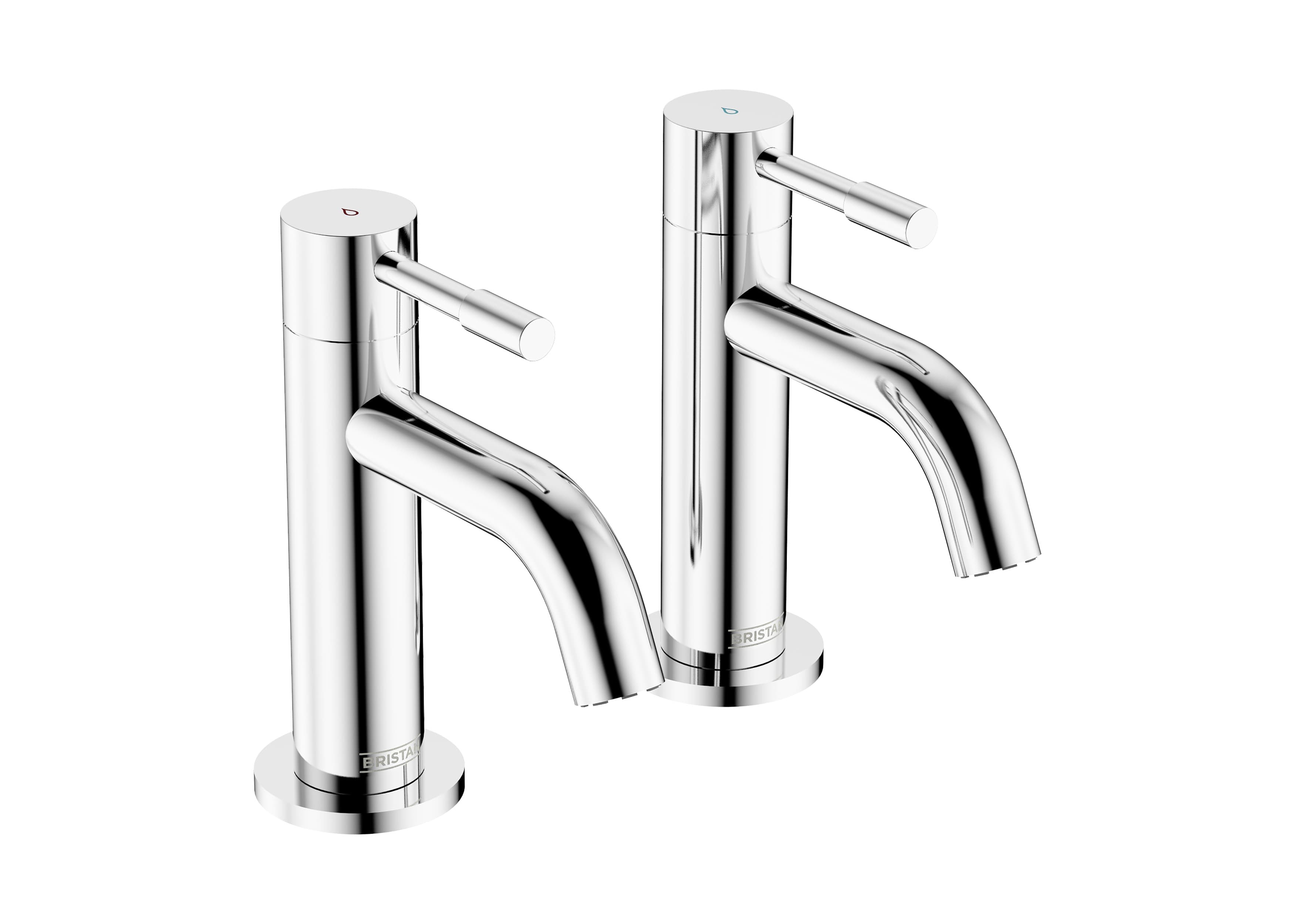 Bristan Mila Basin Pillar Taps - Chrome