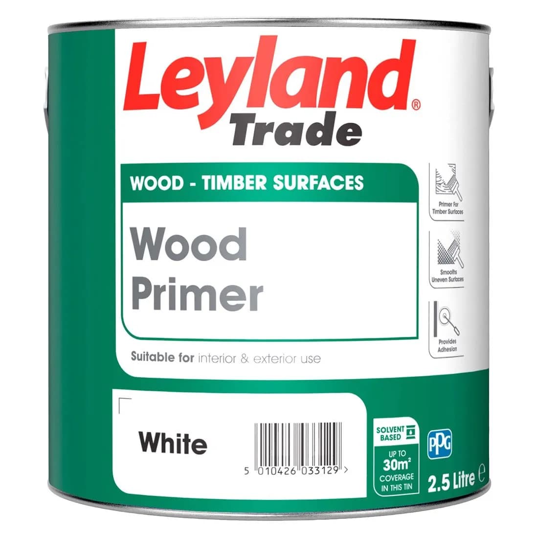Leyland Wood Primer White 2.5L