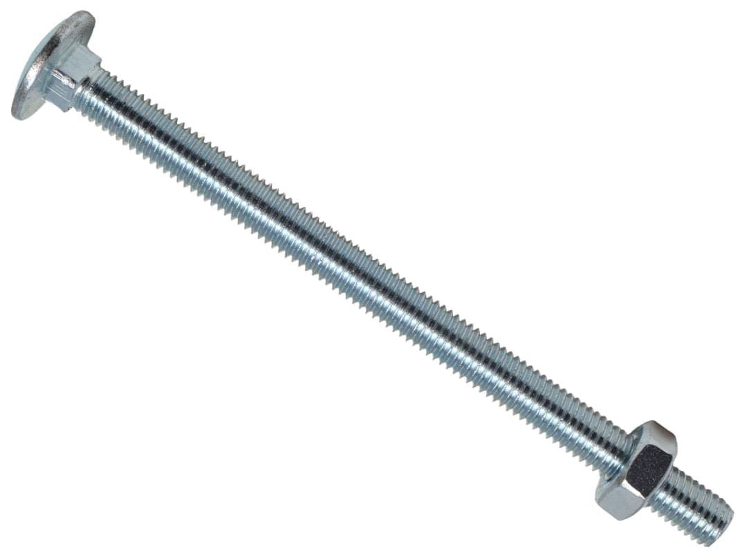 METALMATE® Cup Square Hex Bolt & Nut ZP M10 x 150mm Box 10 MEMCSX10150