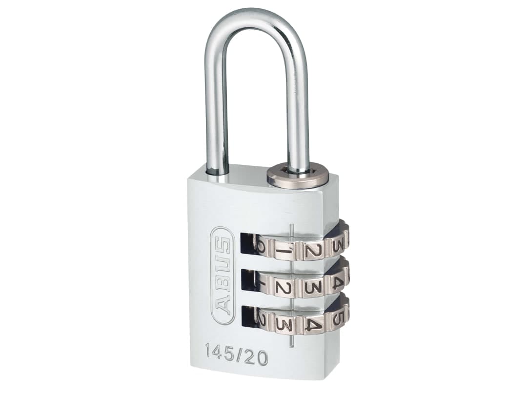 ABUS Mechanical 145/20 20mm Aluminium Combination Padlock Silver 46574 10046574-01