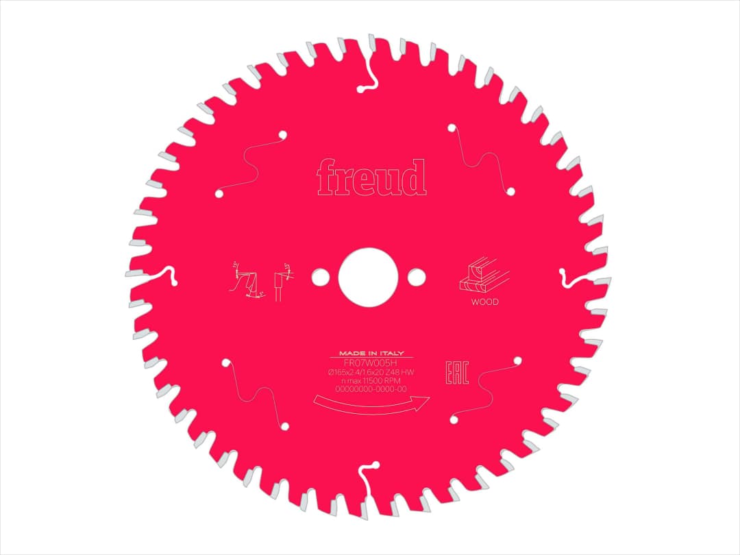 Freud Wood Circular Saw Blade 165 x 20 x 2.4/1.6mm x 48T F03FS09690