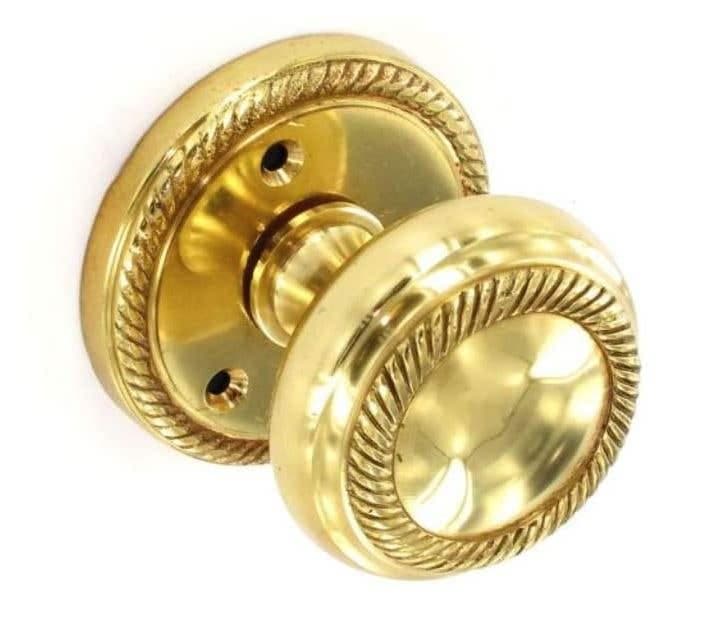 Designer Levers Georgian Design Sprung Mortice Door Knob - 59.5mm - Polished Brass - Pair - Designer Levers