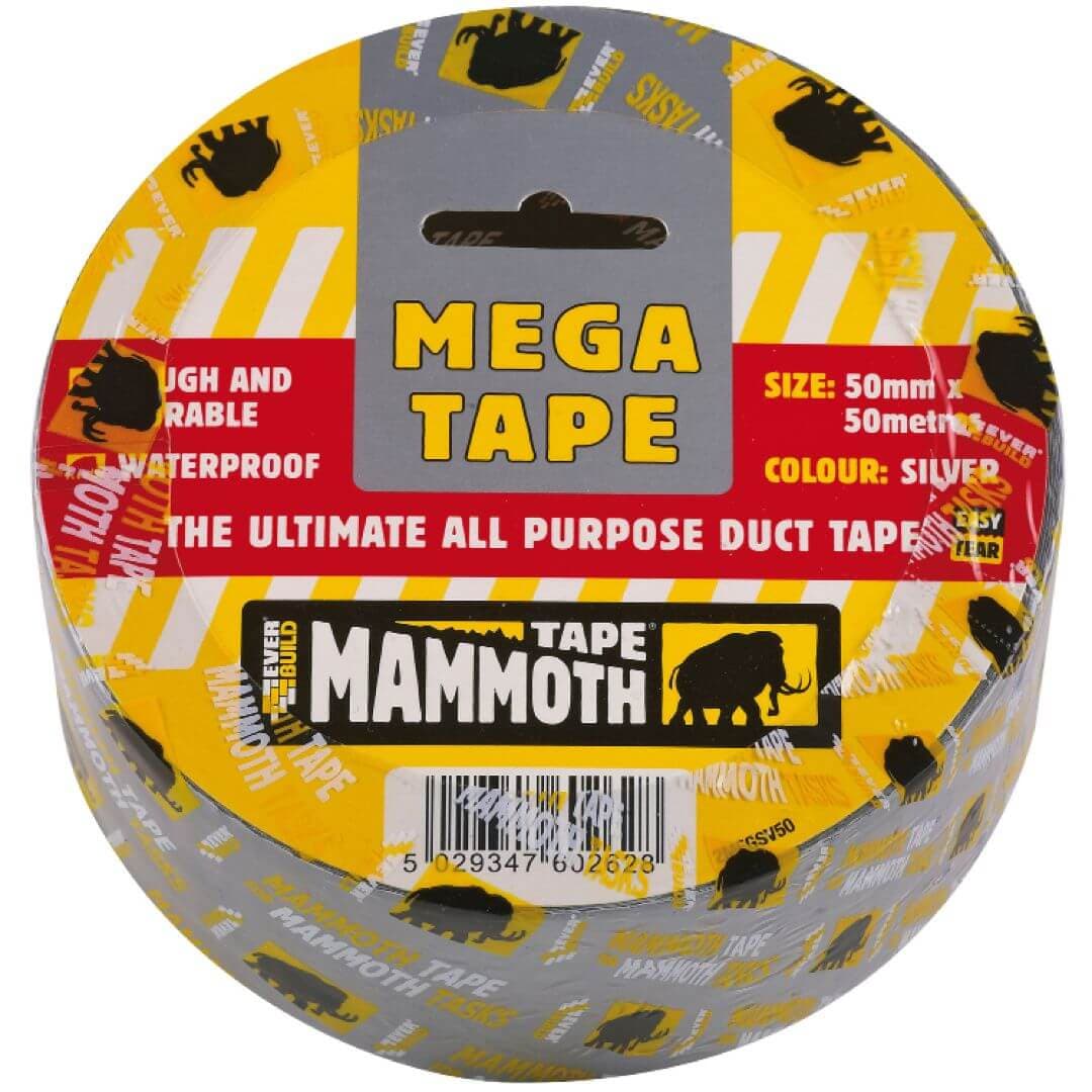 Everbuild Mega All Purp Tape Silver 50Mm 50Mtr