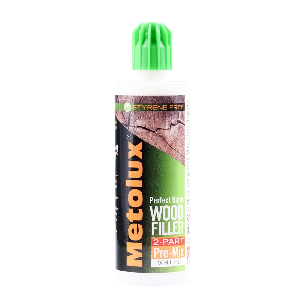 Metolux 2 Part Pre-Mixed Wood Filler - White Cartridge 1 65420