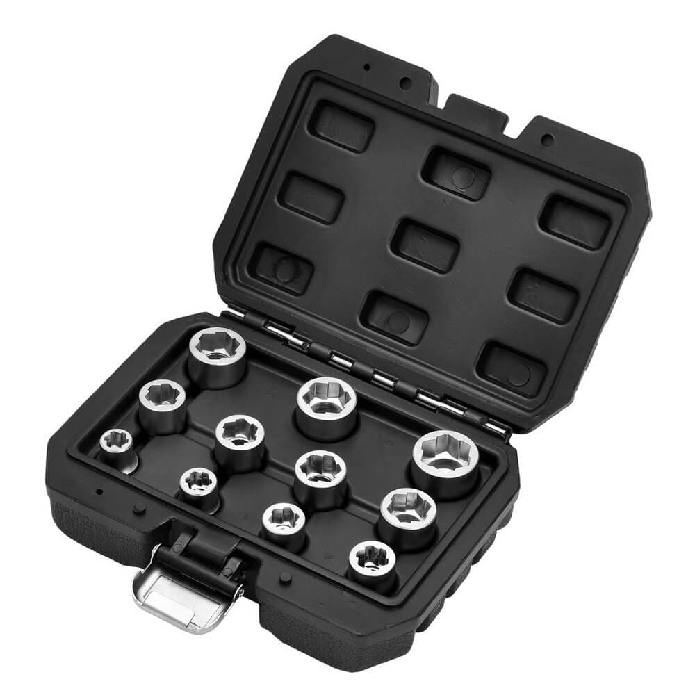 Draper Bolt Extractor Socket Set 3/8in Sq. Dr. (11 Piece) Pk 1 13894