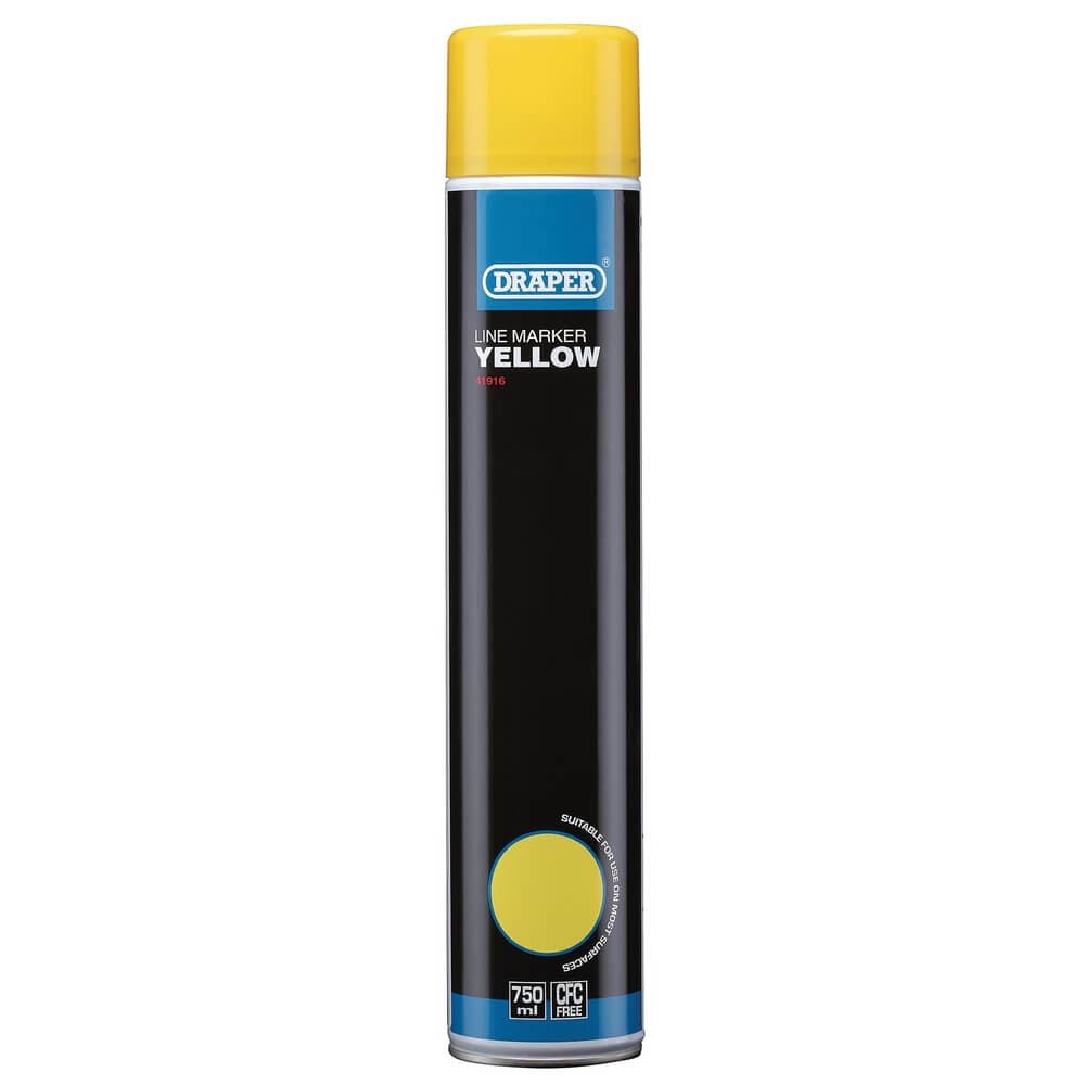 Draper 41916 Line Marker Spray Paint 750Ml Yellow each