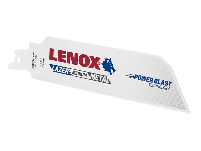 Lenox 201746118R Metalwolf Wave Edge Reciprocating Saw Blade 152 X 25 X 1.1Mm 18 Tpi (Pack 5)