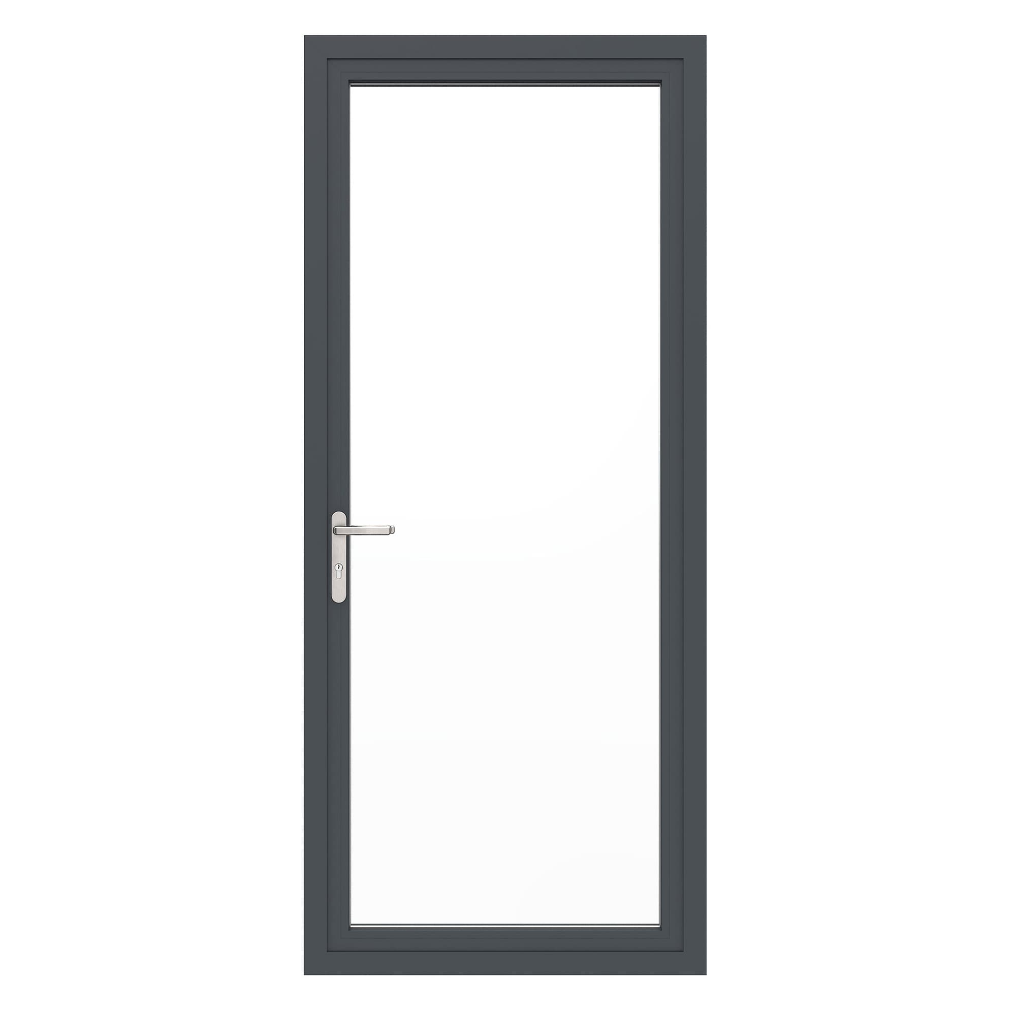 Aston Black Aluminium Single Door Frame Unglazed, Size: 60x2100x900mm