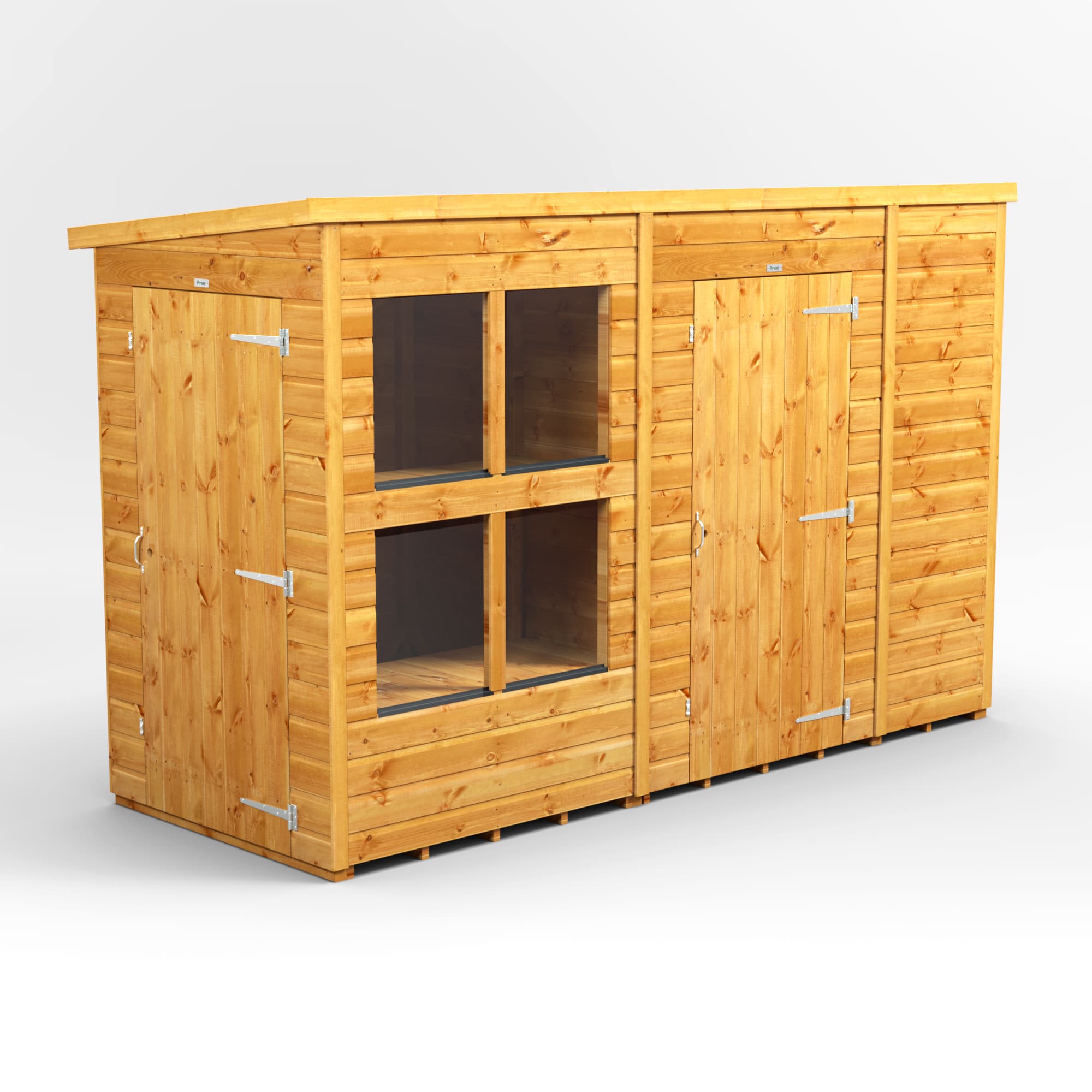 10 x 4 Power Pent Potting Shed With 6ft Side Store