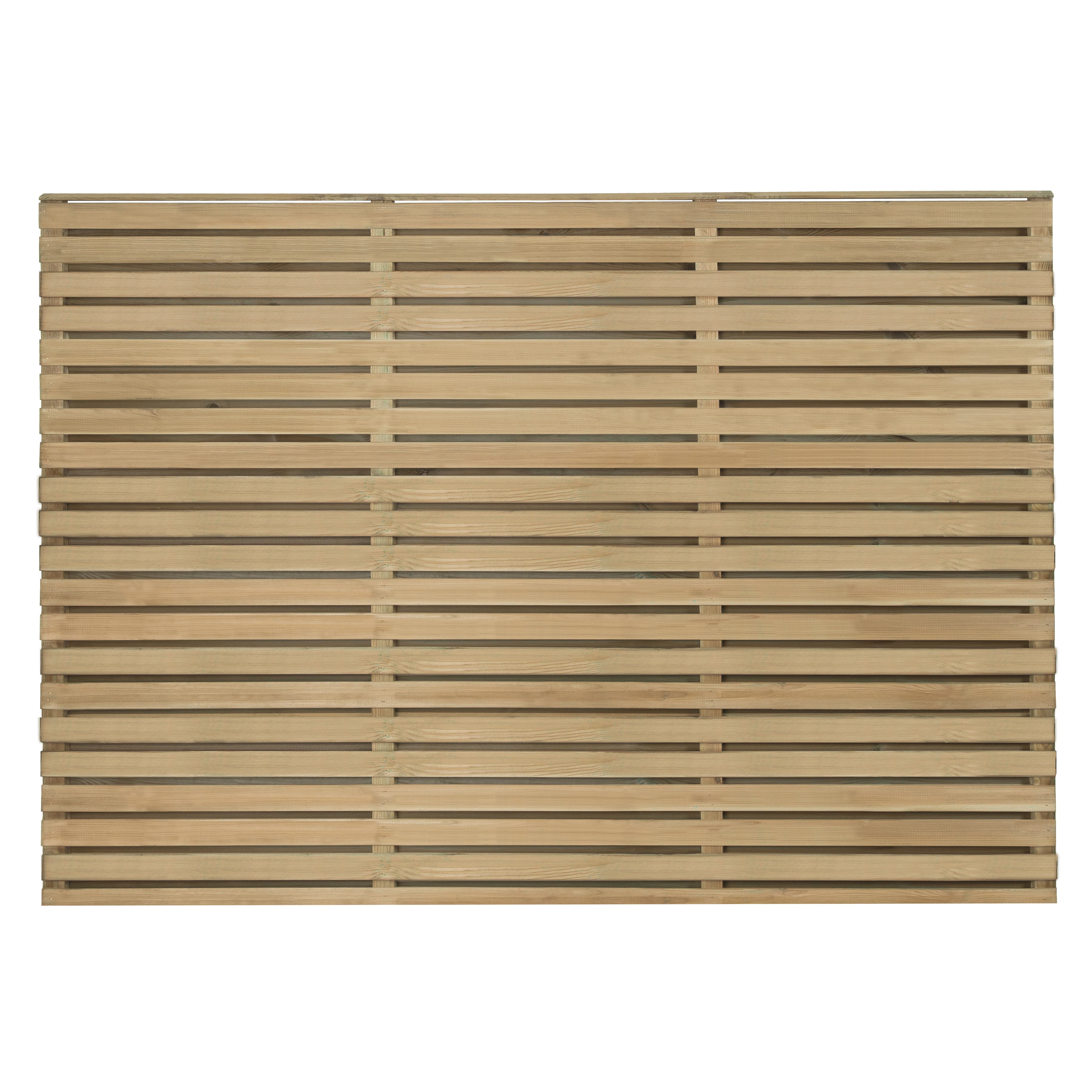 Pressure Treated Double Slatted Fence Panel 6ft x 4ft Pack of 5