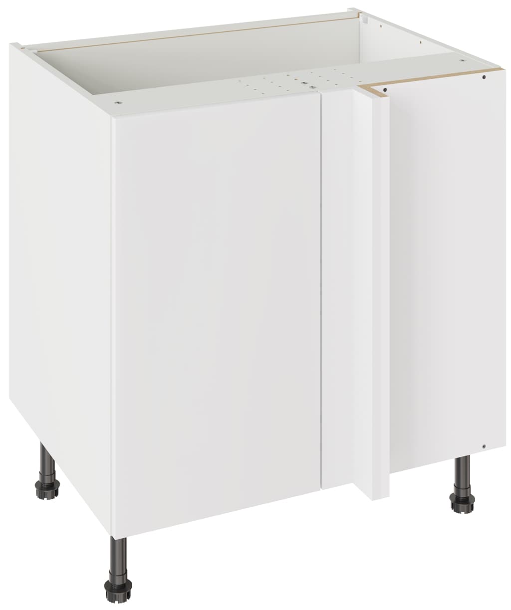 Kitchen Kit Flatpack 800 Blind Corner Base Kitchen Cabinet Slab Supermatt White