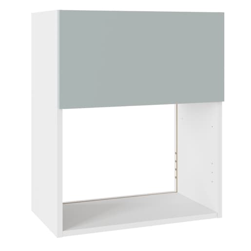 Flatpack 600 Microwave Wall Unit Slab Supermatt Aquamarine