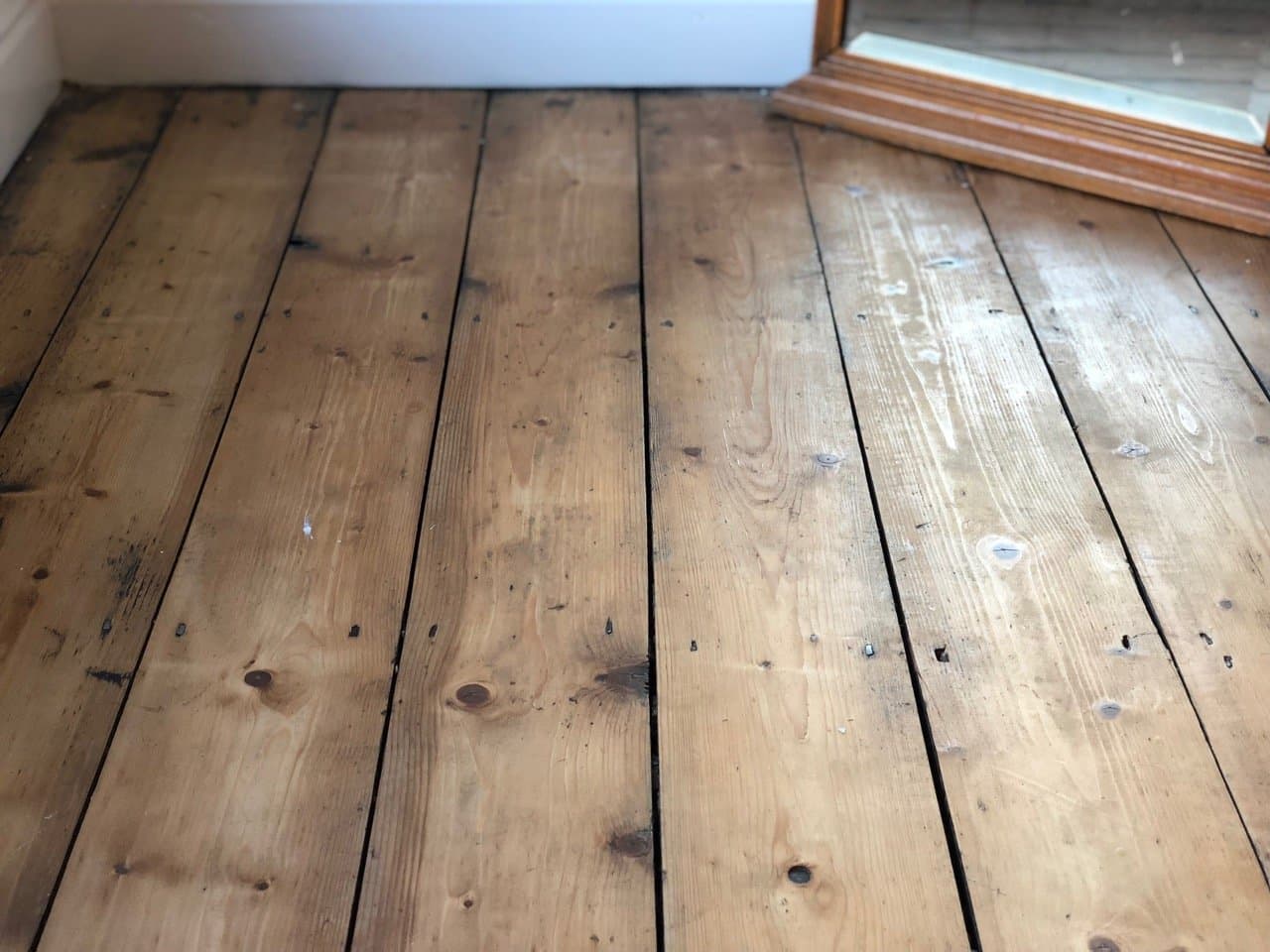 Sample of Reclaimed Beam Pine Floorboards