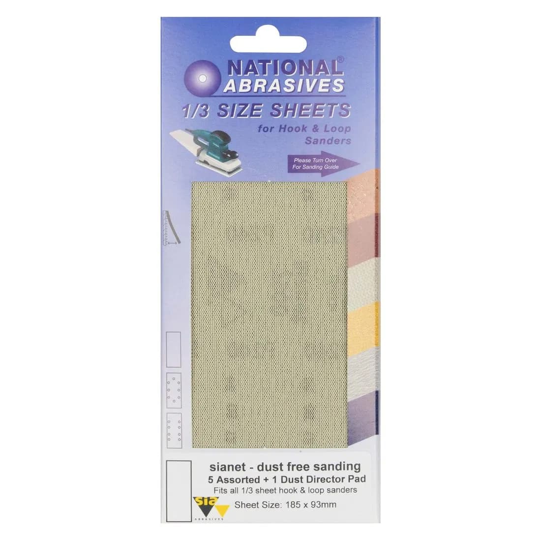 National A Sianet 1/3 Sheet Pk5 Assorted