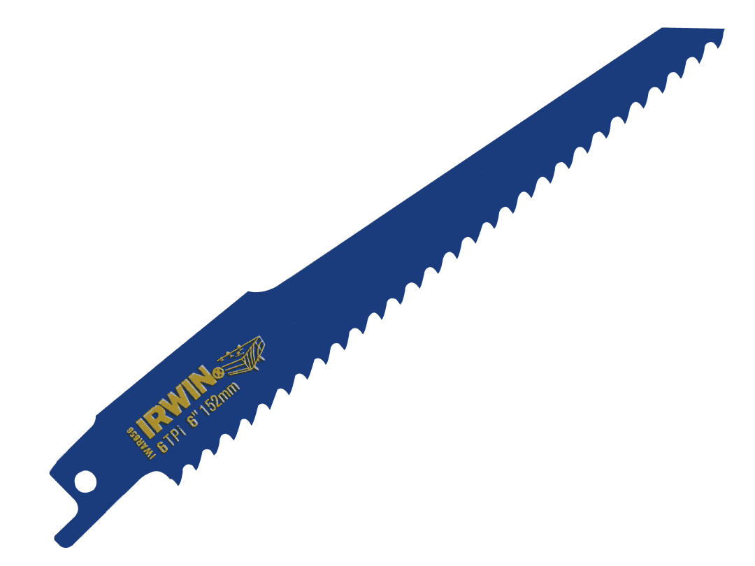 Irwin IRWIN® 656R Sabre Saw Blade Nail Embedded Wood Cutting 150mm (Pack 5) 10504155
