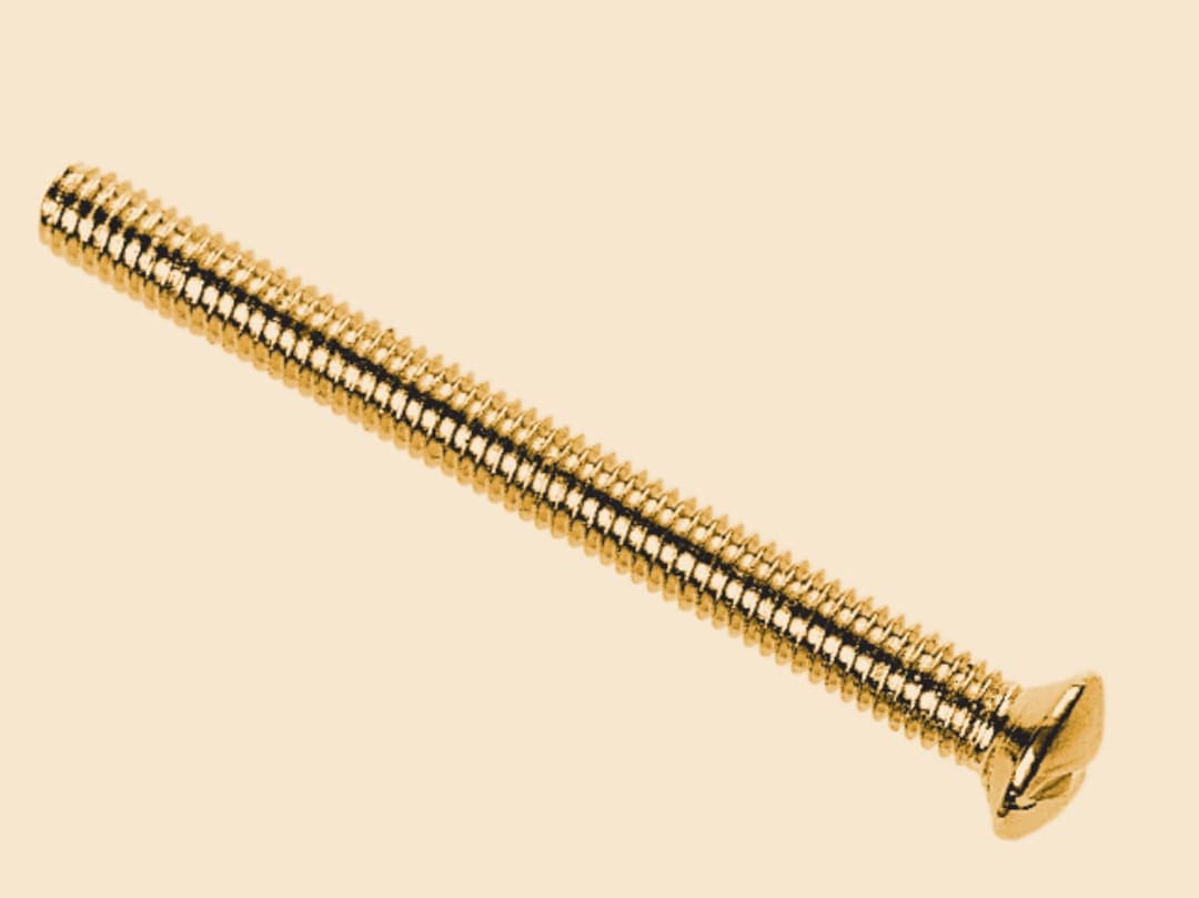 Dencon Brass Switch/Socket Plate Screws 3.5 x 50mm (Pack of 10) 1150B10NB