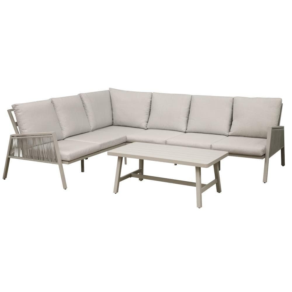 Sealey DG57 Dellonda Fusion 4-Piece Outdoor Garden Corner Sofa & Coffee Table Set Aluminium