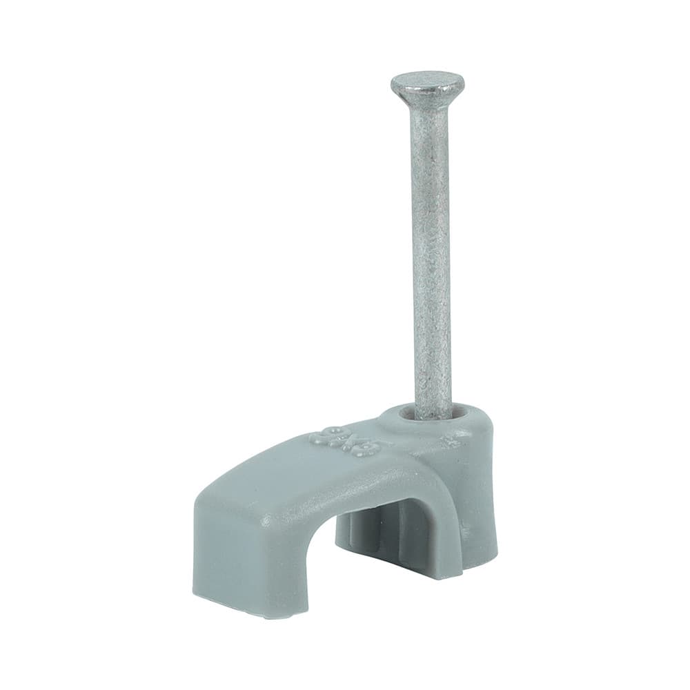 Timco 225987 Flat Twin & Earth Cable Clips - Grey To Fit 1.5Mm Box 100