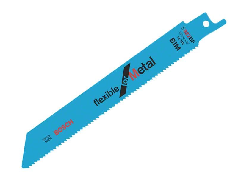 Bosch Powertool Accessories 2608656014 S 922 Bf Flexible For Metal Reciprocating Saw Blade 150Mm 14 Tpi (Pack 5)