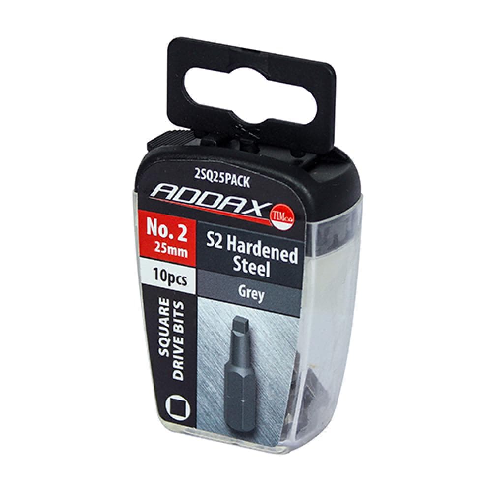 Timco 2SQ25PACK S2 Driver Bits - Sq No.2 X 25 Blister Pack 10