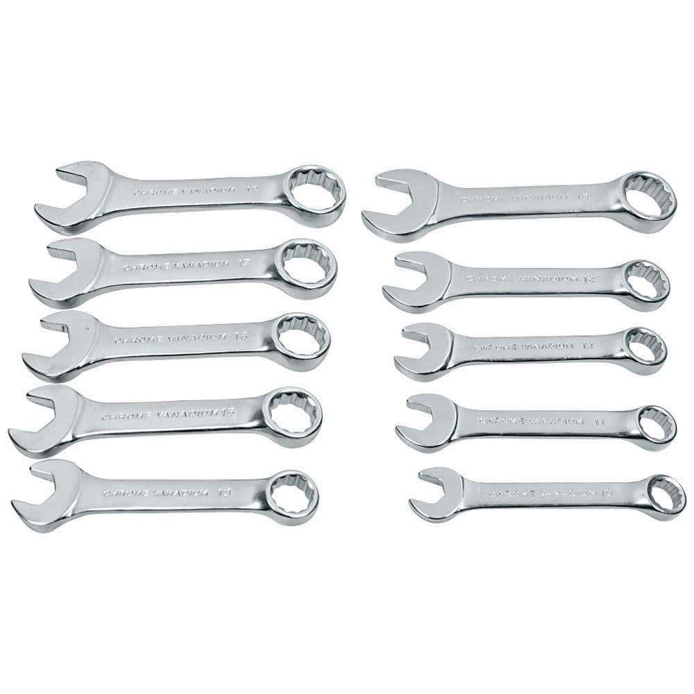 Clarke 1801808 Cht808 10 Piece Stubby Combination Spanner Set