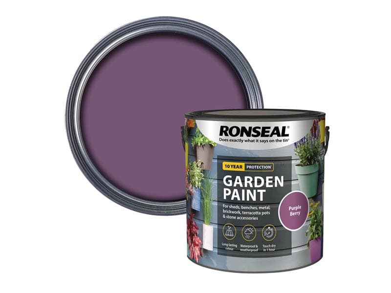 Ronseal 37425 Garden Paint Purple Berry 2.5 Litre