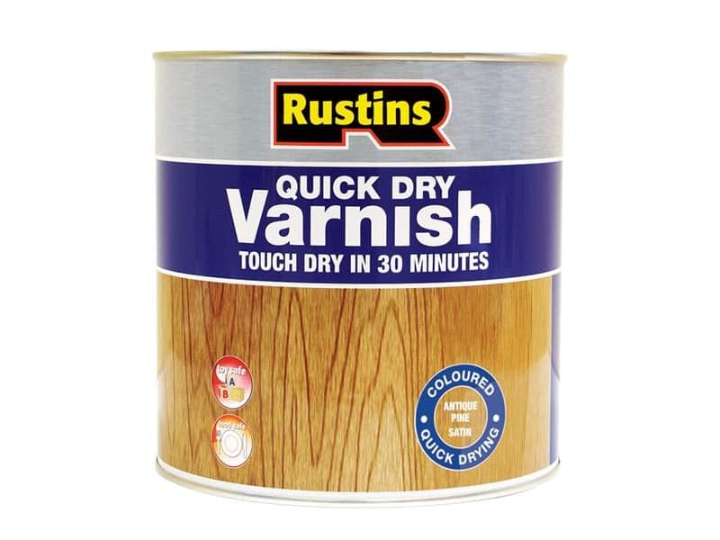 Rustins VSWA250 Quick Dry Colour Varnish Satin Walnut 250Ml