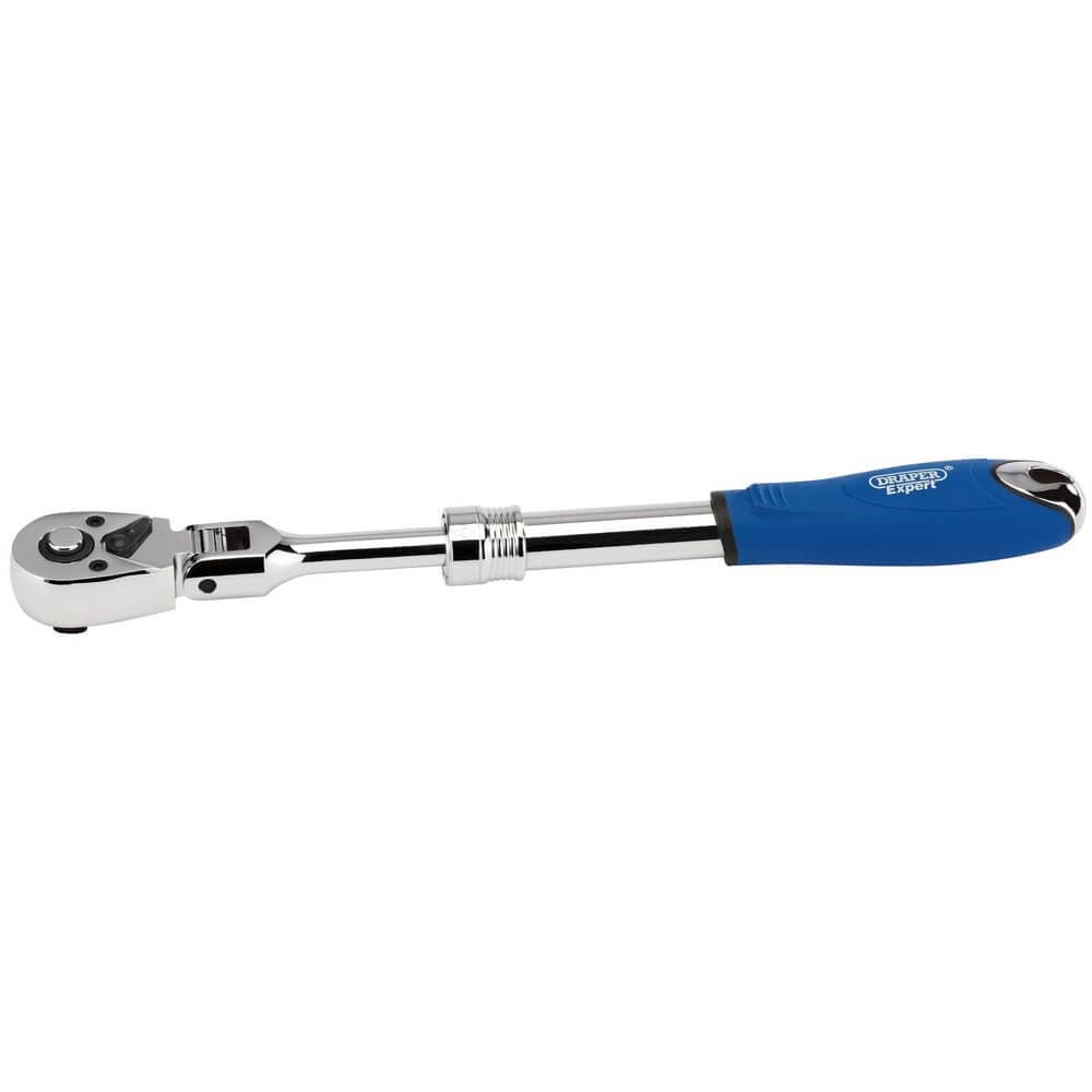 Draper Expert 26810 Flexible Head Extending Reversible Ratchet 3/8in Sq. Dr. 72 Tooth each