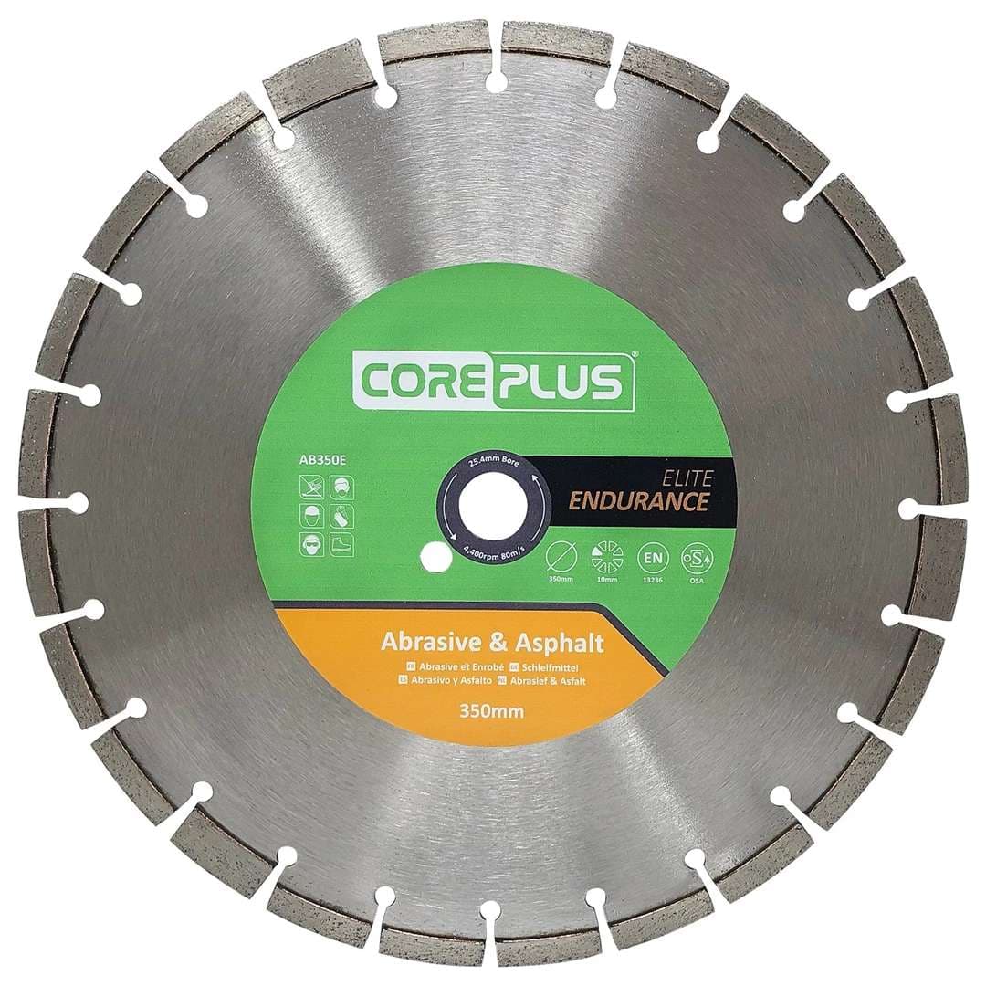 Coreplus CORDBAB350E Abrasive & Asphalt Elite Endurance Diamond Blades 350Mm (Box Of 1)
