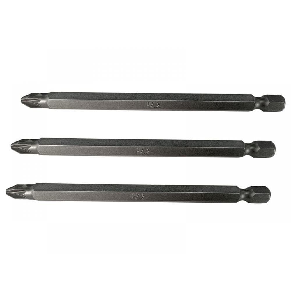 Faithfull Pozidriv S2 Power Screwdriver Bits Pz2 X 100Mm (Pack 3)