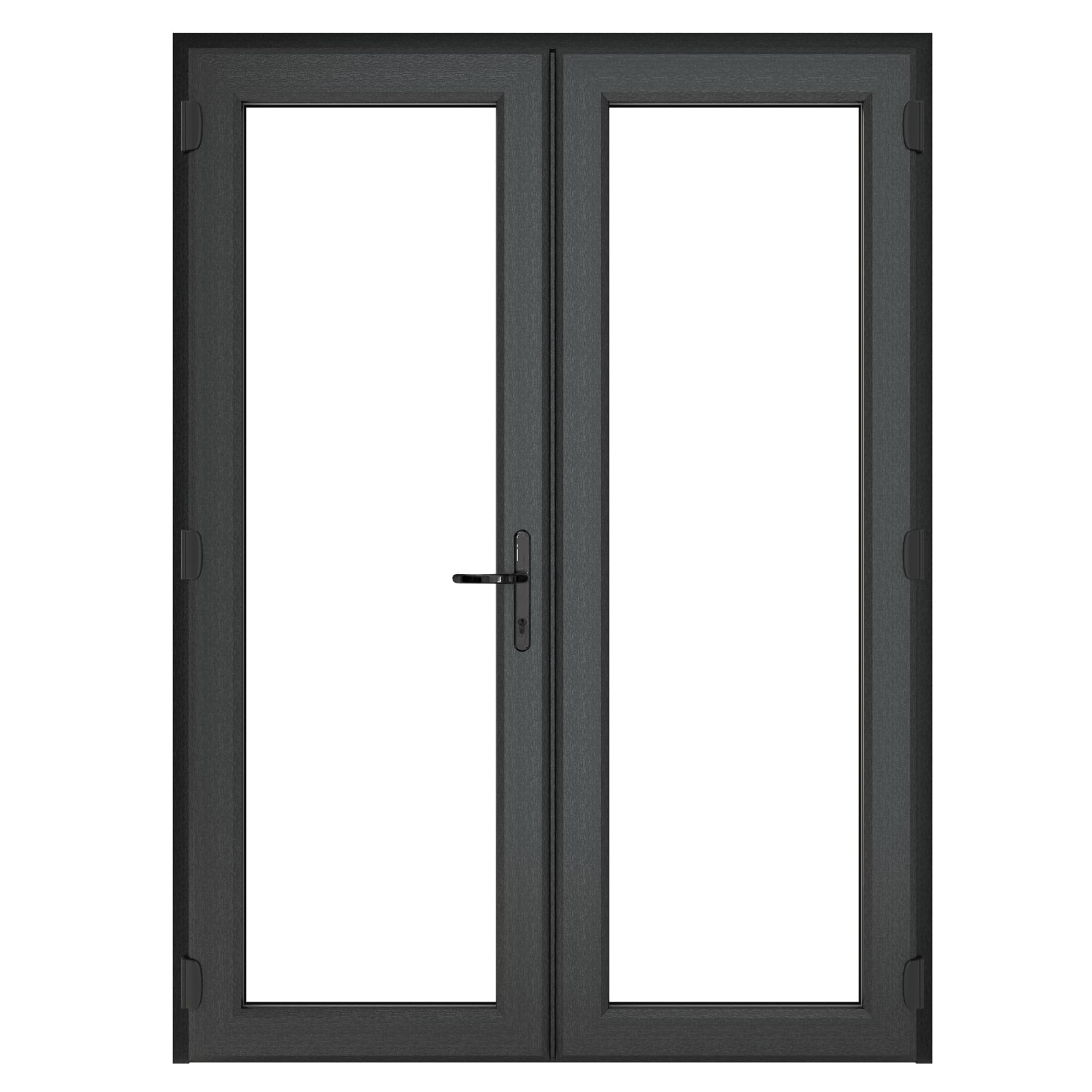 Crystal French Doors GREY-WHITE 2090 x 1290 x 70mm