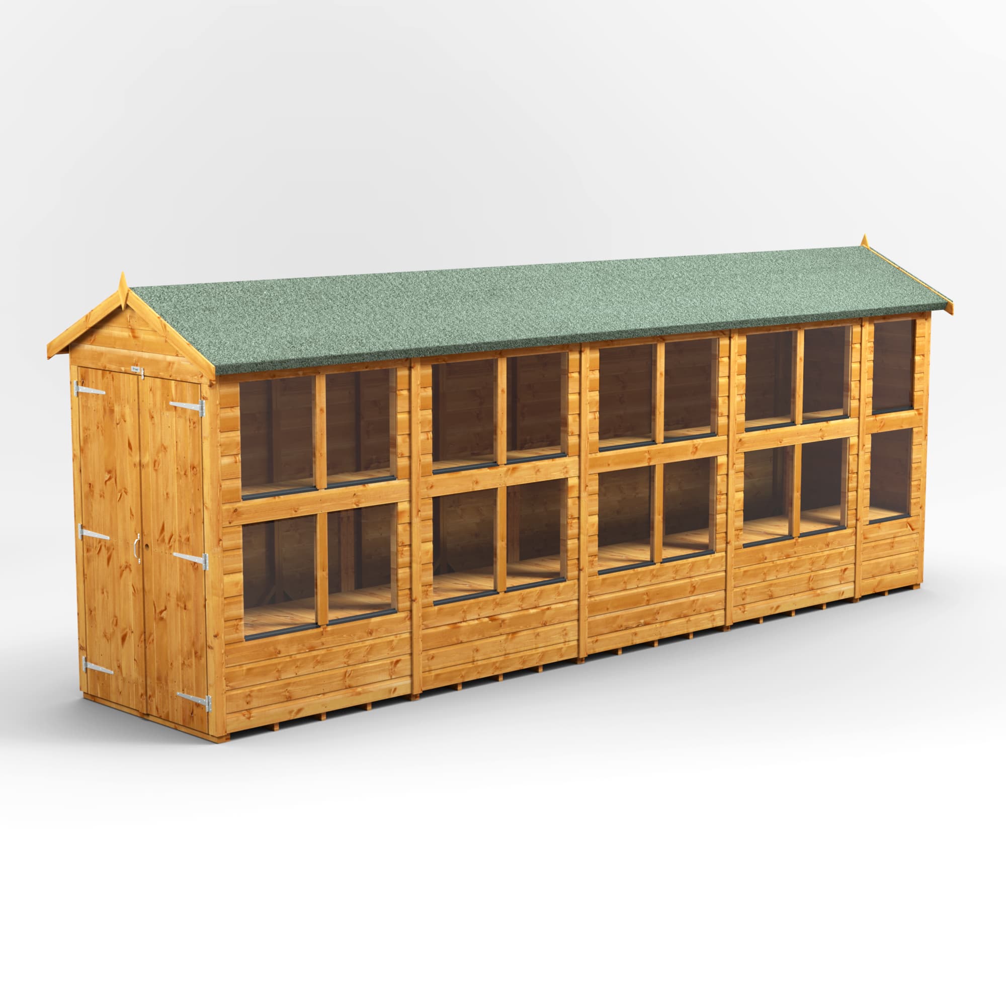 Powersheds 18 x 4 Power Apex Double Door Potting Shed