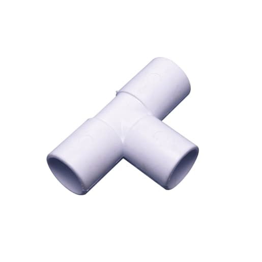 Wavin Osma Overflow solvent tee 90 degree 21.5mm white