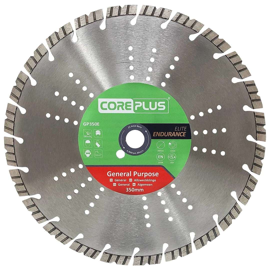 Coreplus CORDBGP350E General Purpose Elite Endurance Diamond Blades 350Mm (Box Of 1)