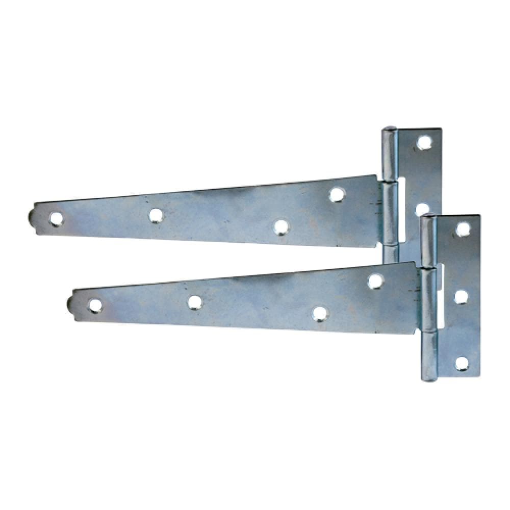 Timco LTH10Z Pair Of Light Tee Hinges - Zinc 10in