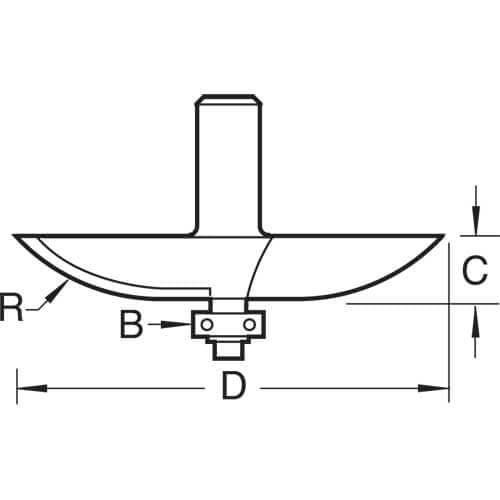 Trend Bearing Guided 40Mm Radius Panel Raiser Pk 1 C183X1/2TC