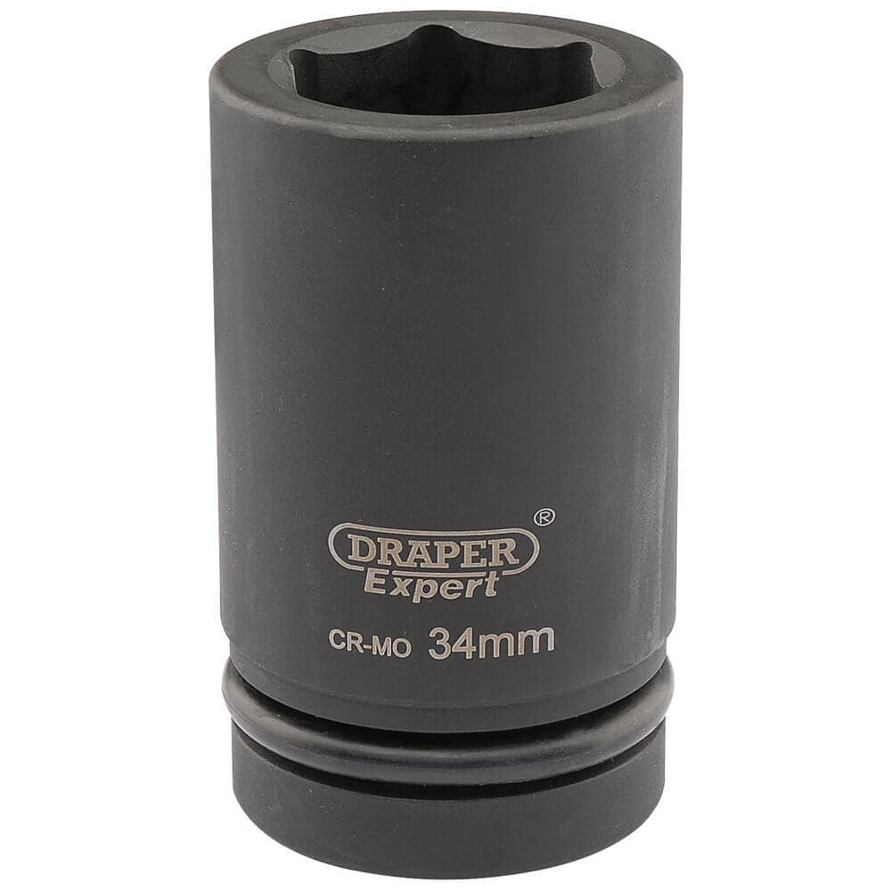Draper Expert 05148 Expert Hi-Torq® 6 Point Deep Impact Socket 1in Sq. Dr. 34Mm each
