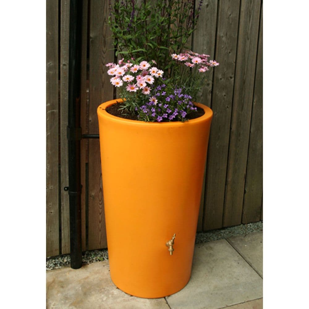 Medium 180L Garden Planter Water Butt Orange