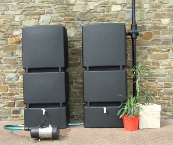 1600L 3P Technik Rain Tank System - Black (2 x 800L Tanks) Original Organics